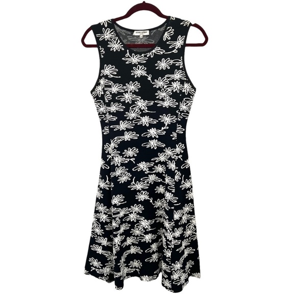 Opening Ceremony Black & White Floral Scuba Knit Fit & Flare Dress Women’s Med - Picture 8 of 12
